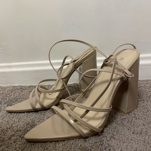 Nasty Gal - Pointed Strappy Block Heel (Size 8)